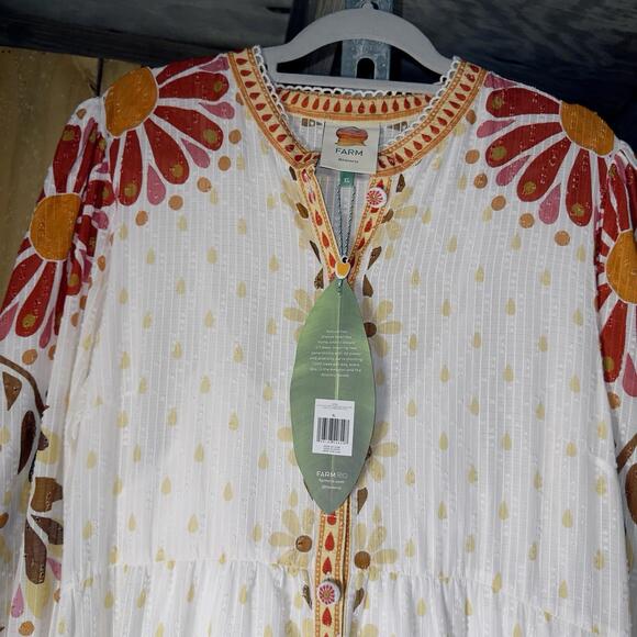 Farm Rio Ainika Flowers Maxi Dress NWT Size XL - Picture 3 of 16